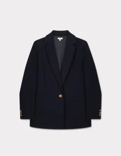 Blazer met opgestikte zakken - marineblauw