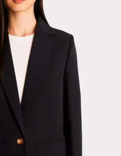 Blazer met opgestikte zakken - marineblauw