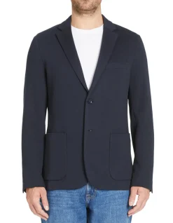 Blazer slim - marineblauw