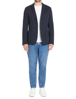 Blazer slim - marineblauw