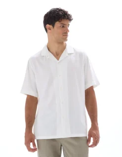 Blouse regular fit in jacquard - beige