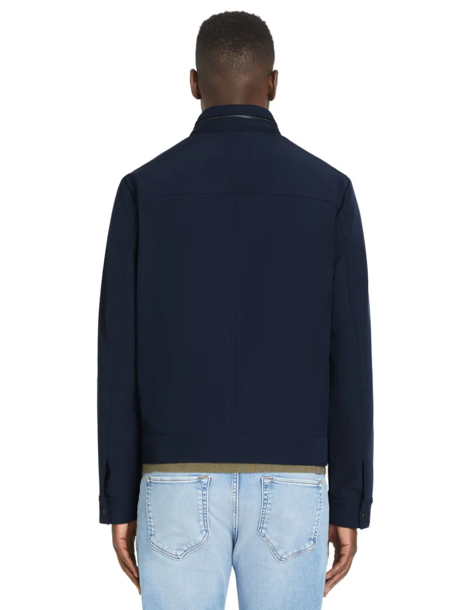 Blouson met opstaande kraag - marine