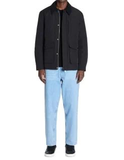 Blouson met overhemdkraag - zwart