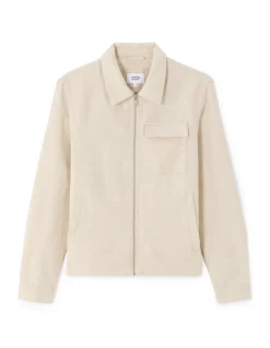 Blouson met overhemdkraag - ecru