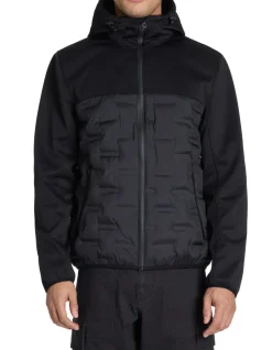 Blouson met vaste capuchon - zwart