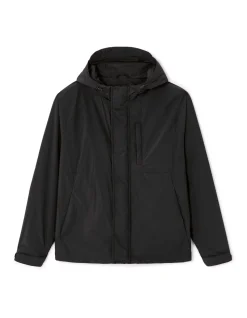 Blouson met vaste capuchon - zwart