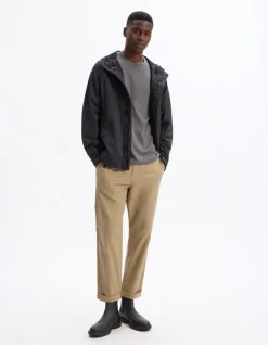 Blouson met vaste capuchon - zwart