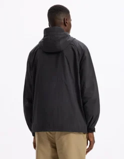 Blouson met vaste capuchon - zwart