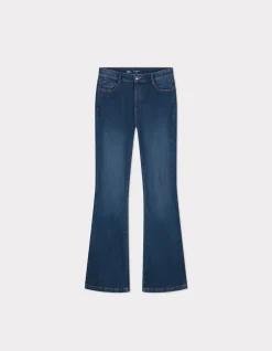 Bootcut jeans met hoge taille - blauw