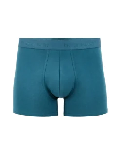 Boxer in uni stretch katoen - marine