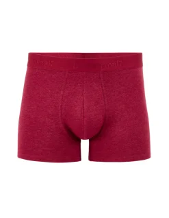 Boxer in uni stretch katoen - bordeaux