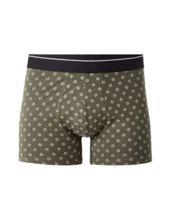 Boxer met micropatronen - kaki