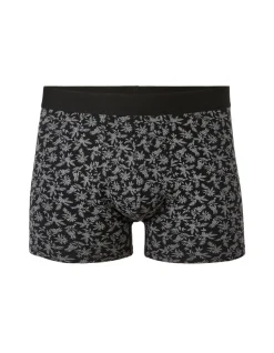 Boxershorts met plantaardig motief - zwart