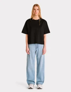 Boxy Heavy Cotton T-shirt - Zwart