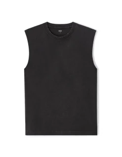 Boxy top met ronde hals 100% katoen - zwart