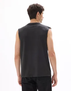 Boxy top met ronde hals 100% katoen - zwart
