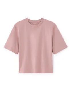 Boxy T-shirt in dik katoen - iris