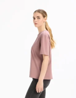 Boxy T-shirt in dik katoen - iris