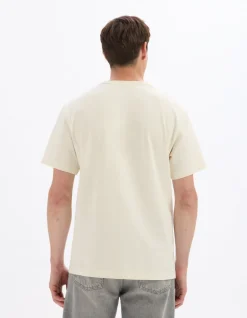 Boxy T-shirt ronde hals 100% katoen - geel