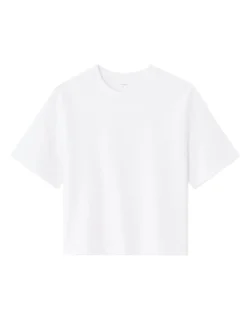 Boxy zwaar katoenen t-shirt - wit