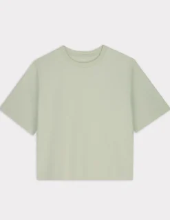 Boxy zwaar katoenen t-shirt - groen