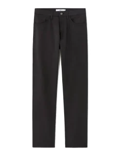 Broek 5 zakken straight fit stretch katoen - zwart