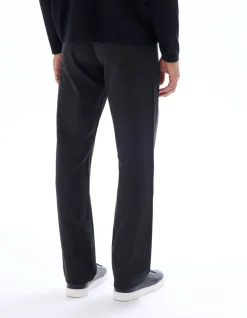 Broek 5 zakken straight fit stretch katoen - zwart