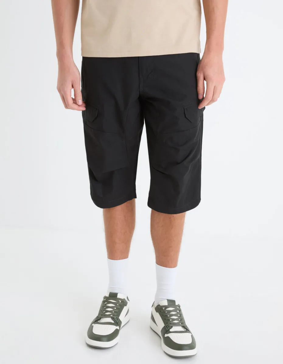 Cargo short van 100% katoen - zwart
