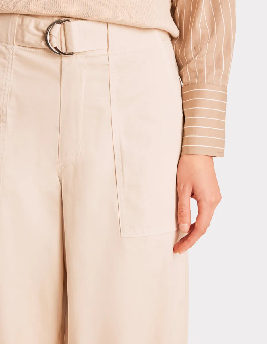 Cargobroek met riemzakken - beige
