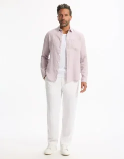Casual regular fit hemd 100% linnen - Parma