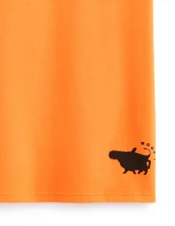 Chainsaw Man - T-shirt oranje