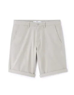 Chino Bermudashort van stretchkatoen - lichtgrijs