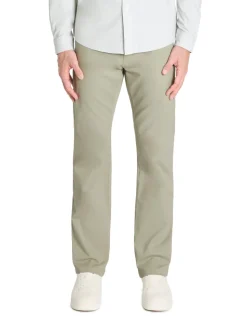 Chino broek straight 100% katoen stretch - groen