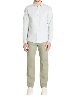 Chino broek straight 100% katoen stretch - groen
