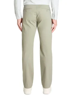 Chino broek straight 100% katoen stretch - groen