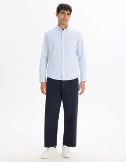 Chino loose 100% katoen stretch - marine