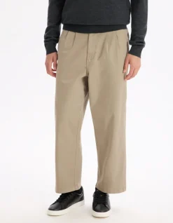 Chino los 100% katoen stretch - beige