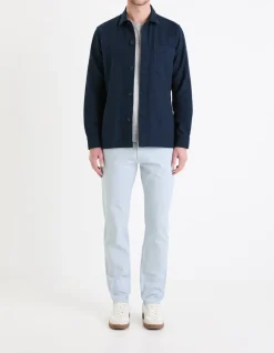 Chino slim fit stretch katoen - lichtblauw