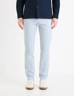 Chino slim fit stretch katoen - lichtblauw