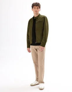Chino straight broek van stretchkatoen - beige