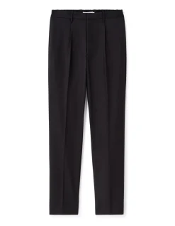 Chinobroek straight fit stretch twill - zwart