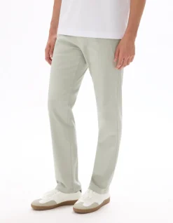 Chinobroek straight fit stretchkatoen - mintgroen