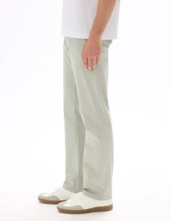 Chinobroek straight fit stretchkatoen - mintgroen