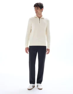 Coltrui met chauffeurskraag 100% katoen - beige