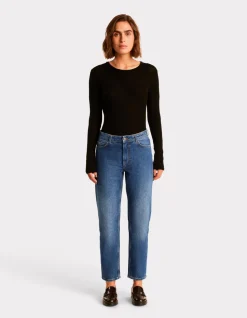 Comfort straight jeans - blauw