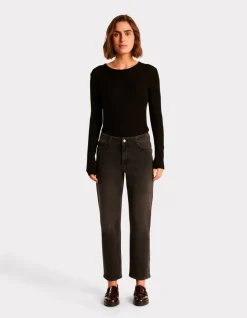 Comfort straight jeans - grijs