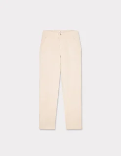 Comfortabele chino met elastische taille - beige