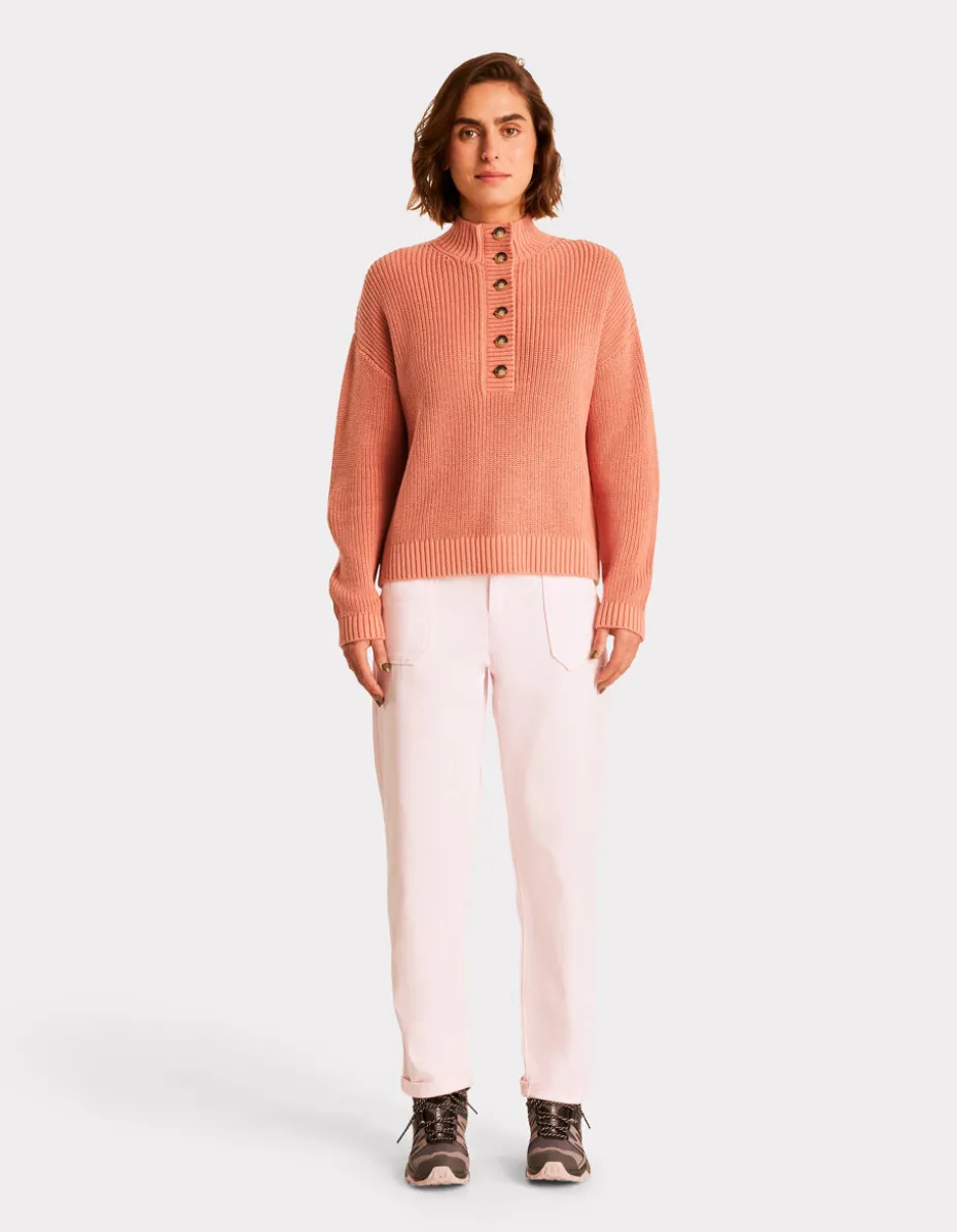 Comfortabele chino met elastische taille - roze