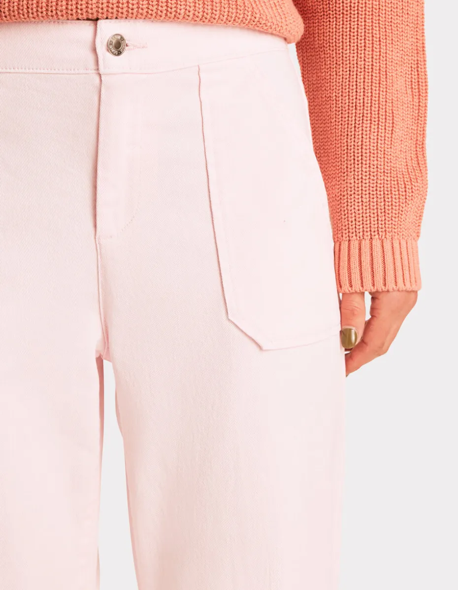 Comfortabele chino met elastische taille - roze