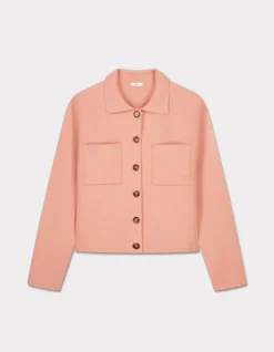 Compact gebreid vest - roze